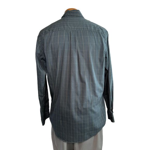 Van Heusen Dark Bluish Green Button Down Shirt, Medium, 15-15.5, Pre-owned - Picture 4 of 6